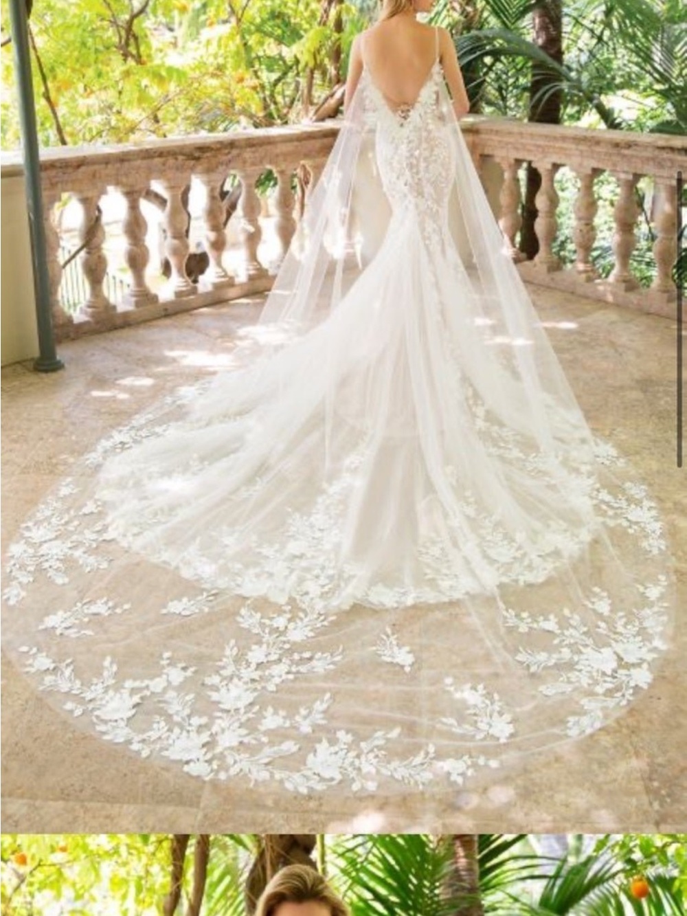 Enzoani Wedding gown cape - Picture 2 of 3